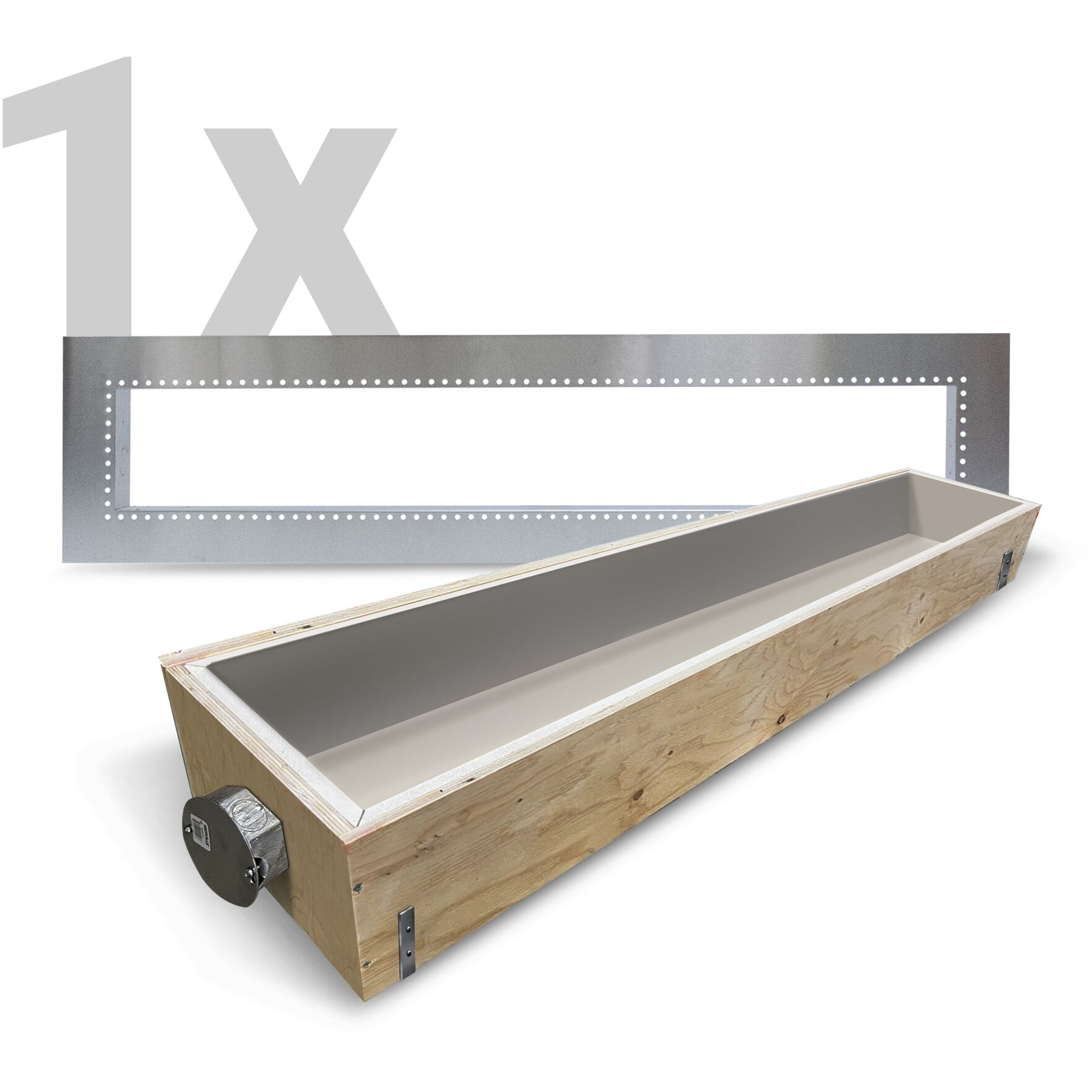 EF61 Series Stainless Steel and Light Grey Electric Patio Heater Bundle